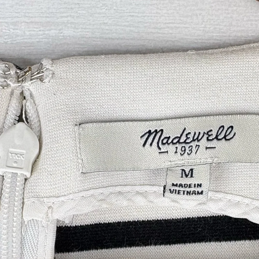 Madewell White and Navy Striped Sleeveless Dress Style# C3446 Size Medium - Picture 3 of 7